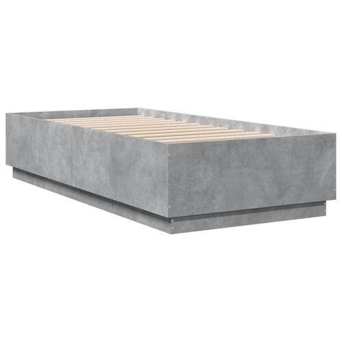 Sengeramme 100x200 cm konstrueret træ betongrå