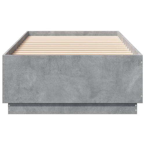 Sengeramme 100x200 cm konstrueret træ betongrå