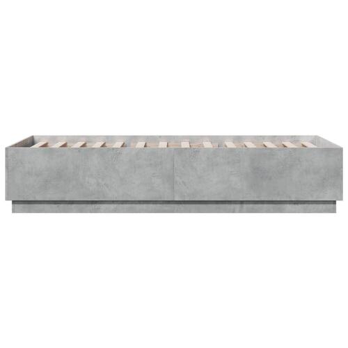 Sengeramme 100x200 cm konstrueret træ betongrå