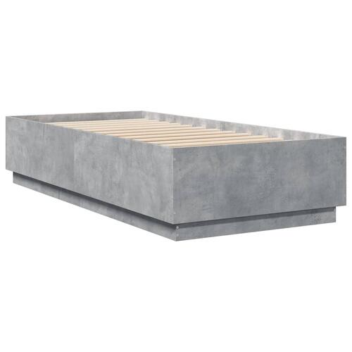 Sengeramme 100x200 cm konstrueret træ betongrå