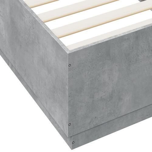 Sengeramme 100x200 cm konstrueret træ betongrå