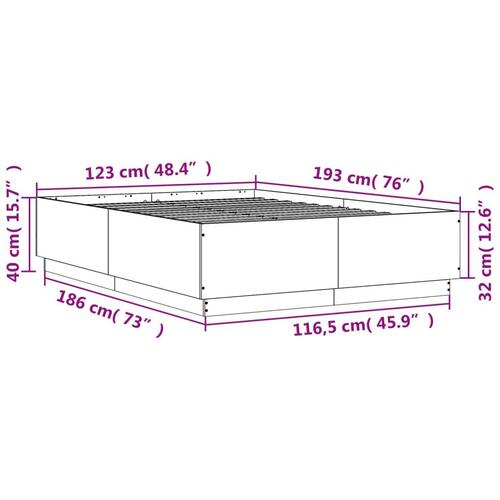 Sengestel 120x190 cm konstrueret træ hvid