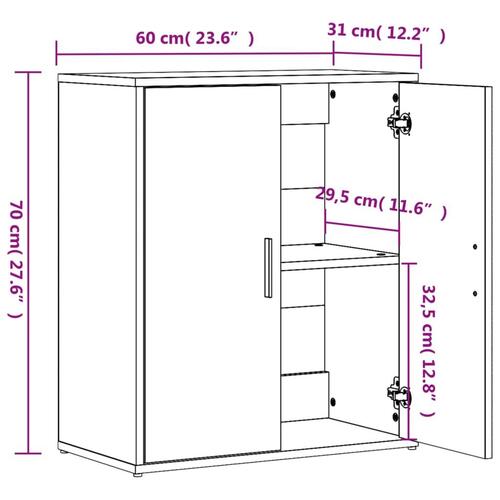 Skænk 60x31x70 cm konstrueret træ betongrå