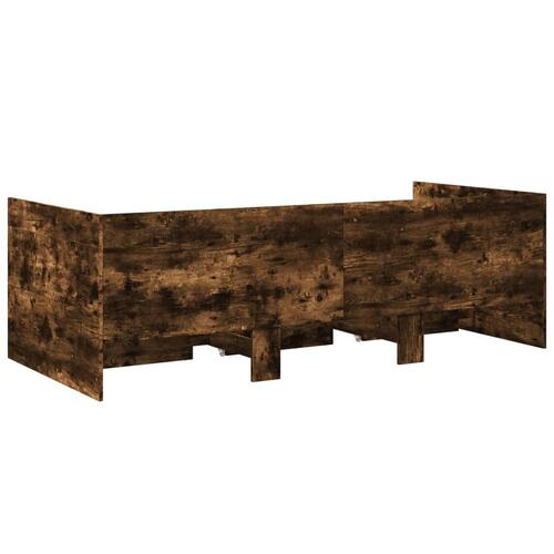 Daybed med skuffer uden madras 100x200 cm røget eg
