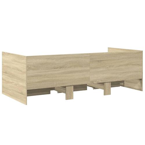 Daybed med skuffer uden madras 90x200 cm sonoma-eg