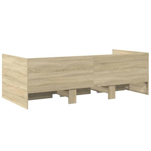 Daybed med skuffer uden madras 75x190 cm sonoma-eg