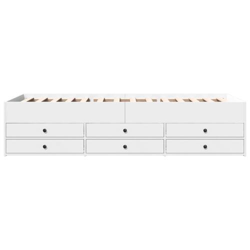 Daybed med skuffer uden madras 90x190 cm hvid