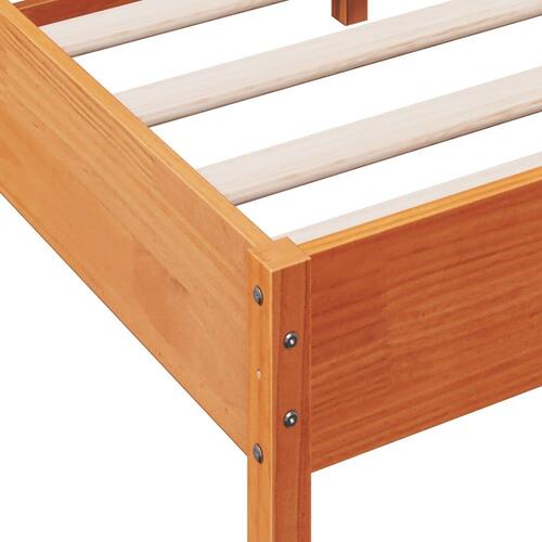 Sengeramme uden madras 75x190 cm massivt fyrretræ gyldenbrun