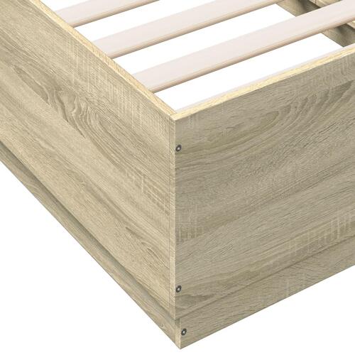Sengeramme 75x190 cm konstrueret træ sonoma-eg
