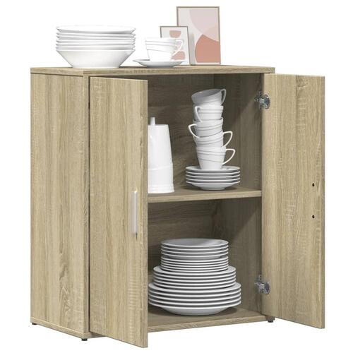 Skænk 60x31x70 cm konstrueret træ sonoma-eg