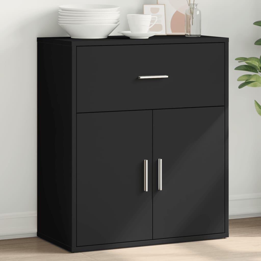 Skænk 60x31x70 cm konstrueret træ sort
