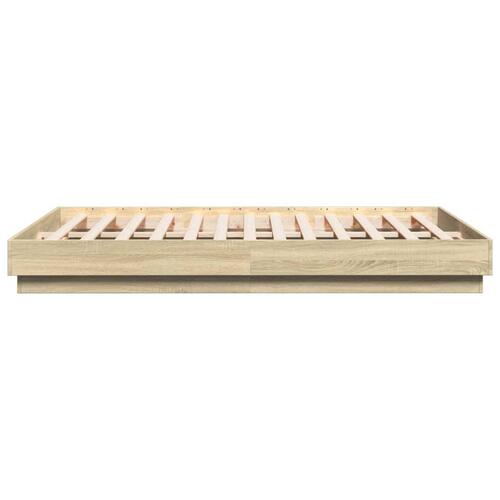Sengestel 150x200 cm konstrueret træ sonoma-eg
