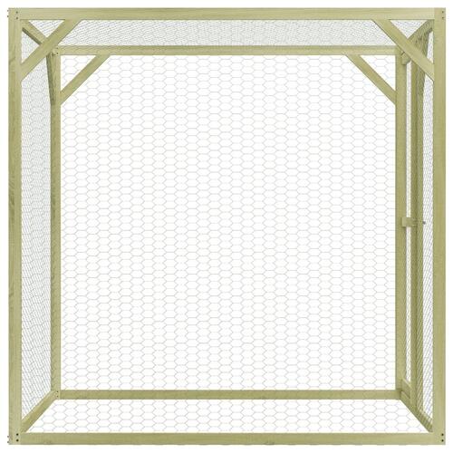 Hønsebur 1,5x1,5x1,5 m stål
