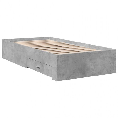 Sengeramme med skuffer 75 x 190 cm - betongrå