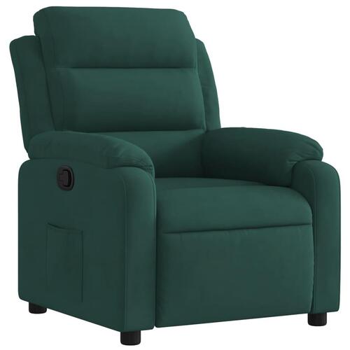 Lænestol velour mørkegrøn