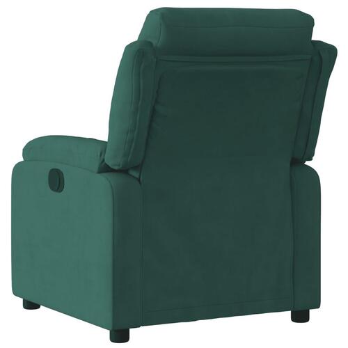 Lænestol velour mørkegrøn
