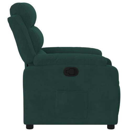 Lænestol velour mørkegrøn