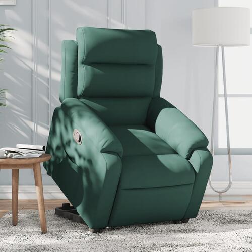 Løftestol velour mørkegrøn