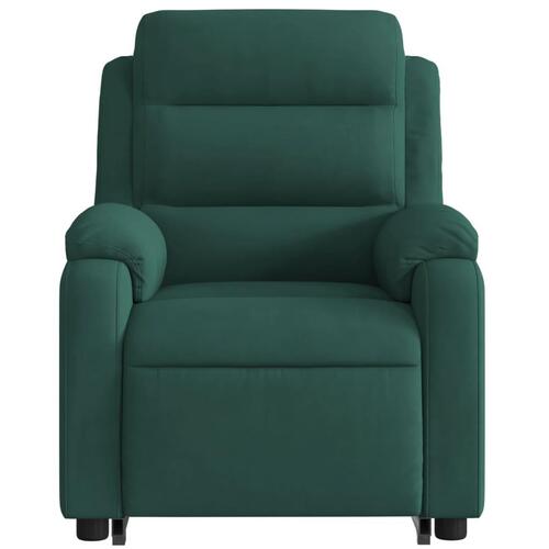 Løftestol velour mørkegrøn