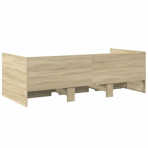 Daybed med skuffer uden madras - 100×200 cm, sonoma eg