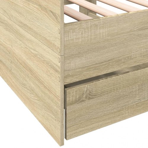 Daybed med skuffer uden madras - 100×200 cm, sonoma eg