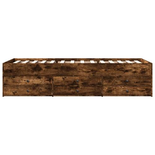 Daybed med skuffer uden madras 90x190 cm røget eg