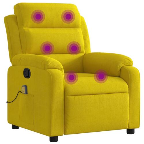 Massagestol velour gul