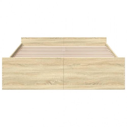 Sengeramme med 2 skuffer 160 x 200 cm - sonoma-eg