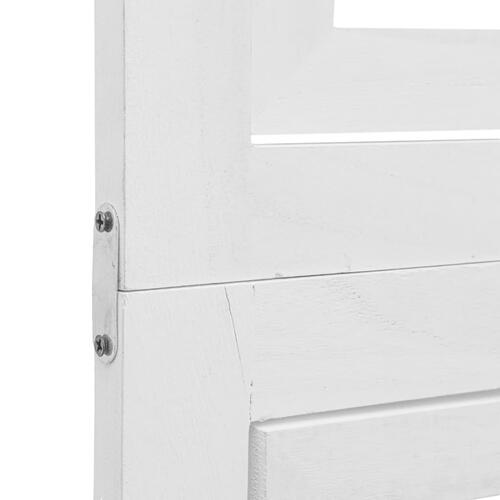 Rumdeler 3 paneler massivt kejsertræ hvid