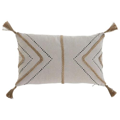 Pude Home ESPRIT Beige Natur Boho 50 x 30 cm