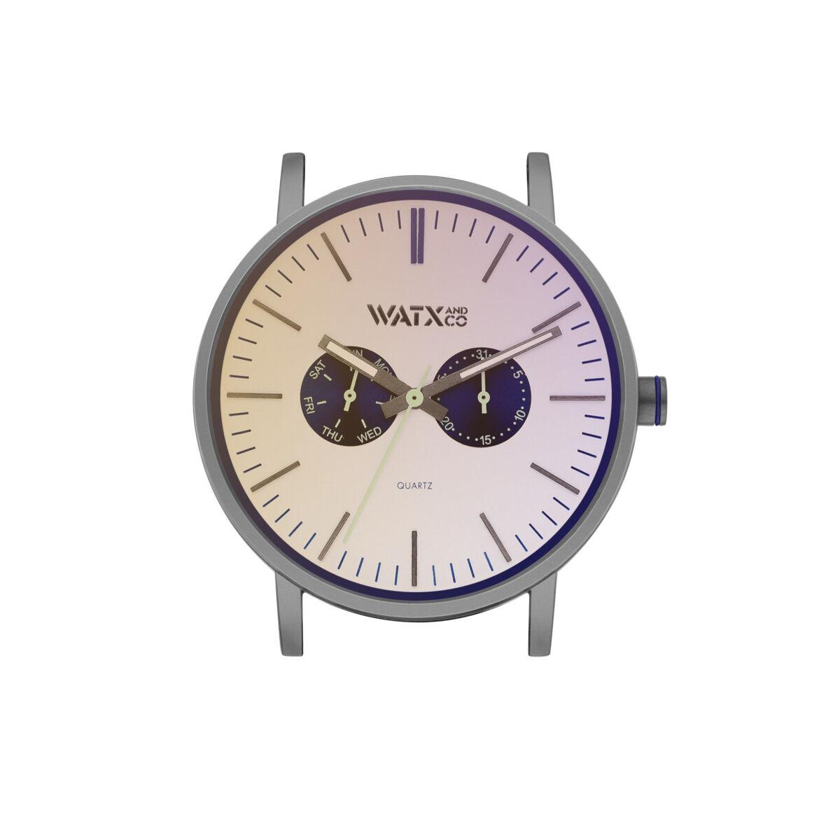 Watx & Colors unisex armbåndsur WXCA2737 - grå/sølv (Ø 44 mm) billede