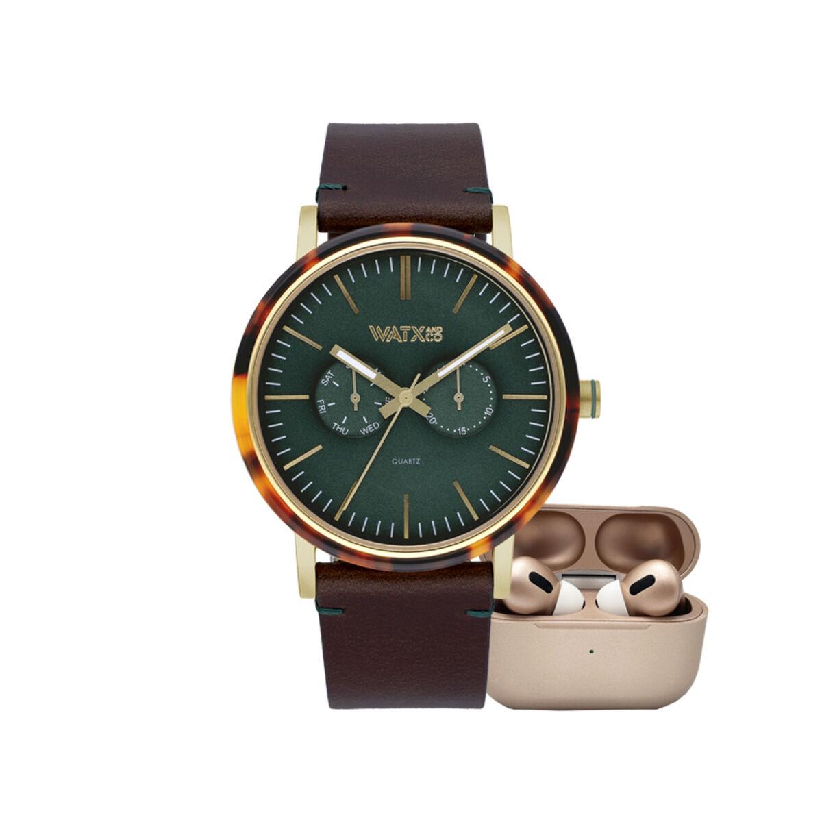 Watx & Colors herreur RELOJ4_44 - grøn skive, Ø 44 mm