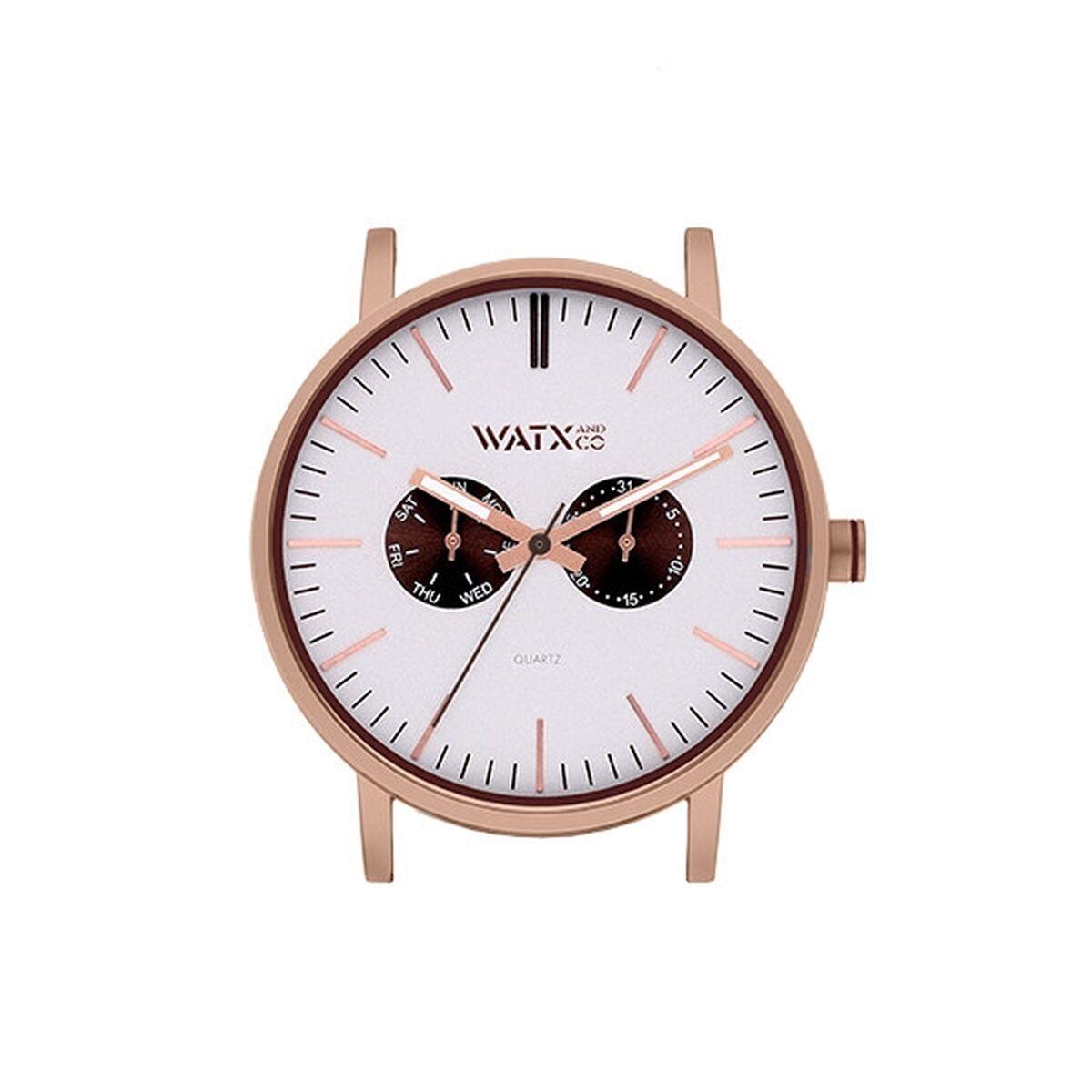 Watx & Colors unisex armbåndsur WXCA2735 - grå/pink/sølv (Ø 44 mm) billede