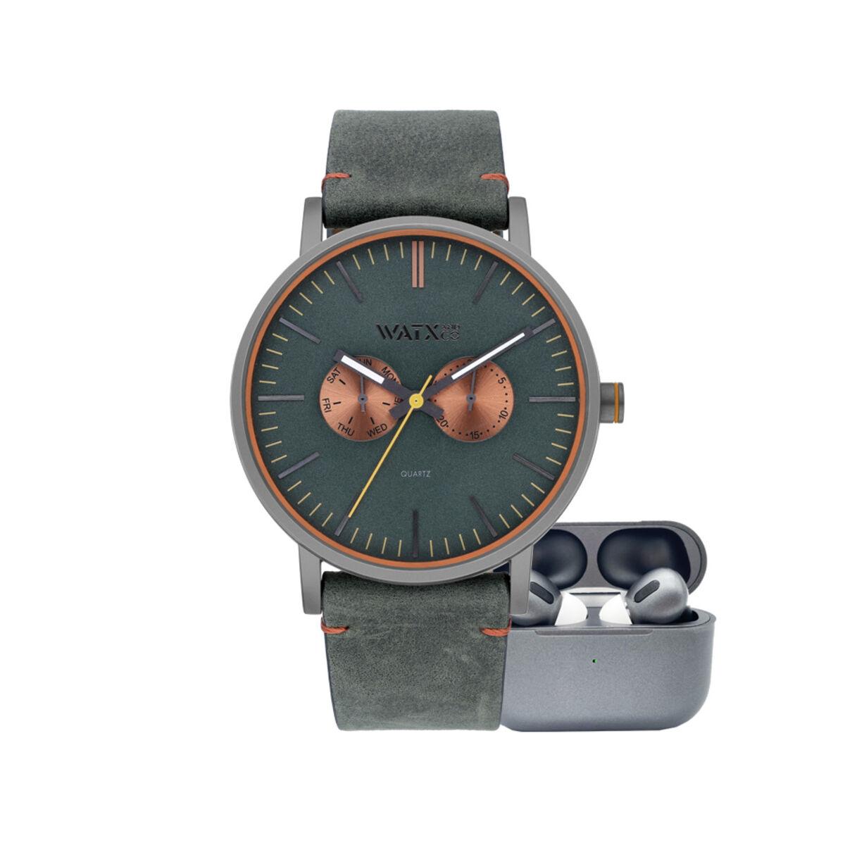 Watx & Colors herreur RELOJ5_44 - grøn skive (Ø 44 mm)