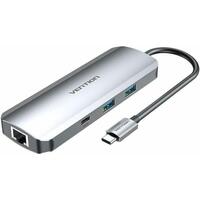 USB Hub Vention TOMHB 100 W Sølvfarvet