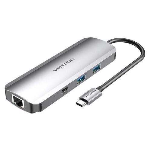 USB Hub Vention TOMHB 100 W Sølvfarvet