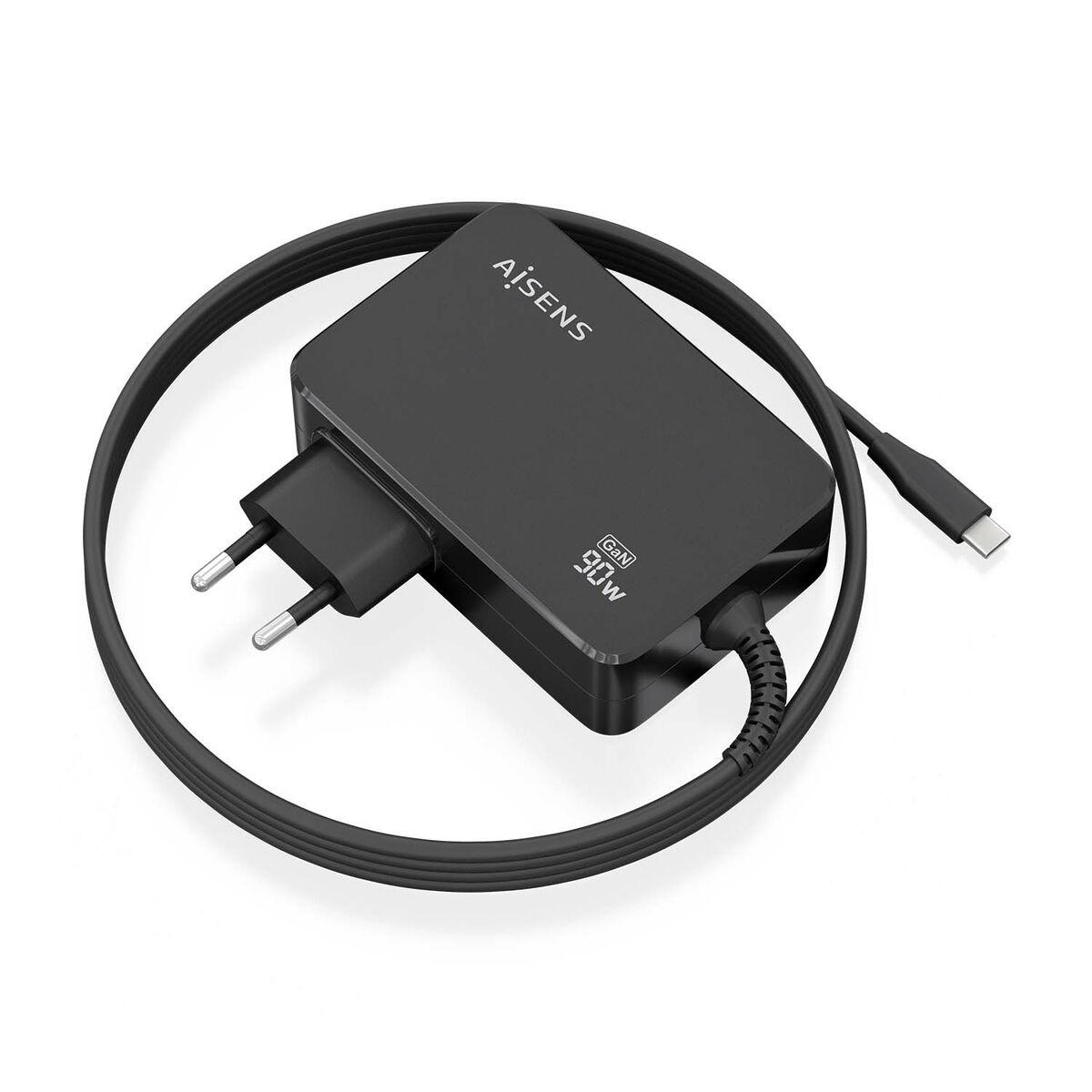 Aisens vægoplader USB‑C PD3.0 90 W - Sort