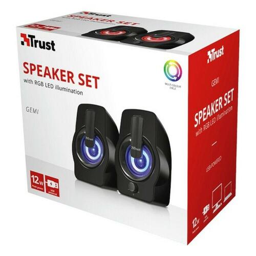 PC-højttalere Trust Gemi RGB Sort 6 W 12 W