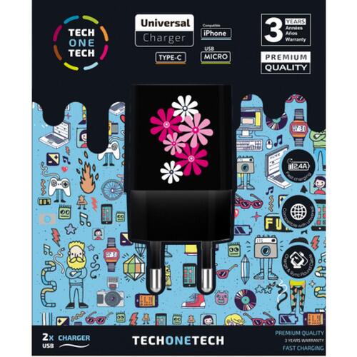 Vægoplader Tech One Tech TEC2601 Sort (1 enheder)