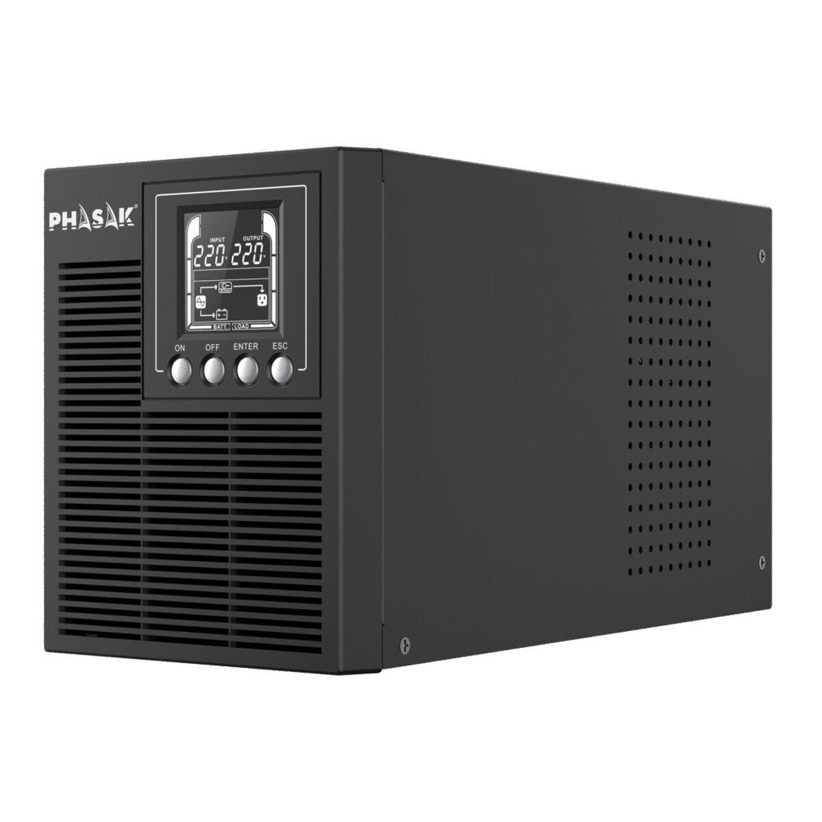 Phasak PH 9210 UPS Online - 1000 VA / 800-900 W, mini‑tower