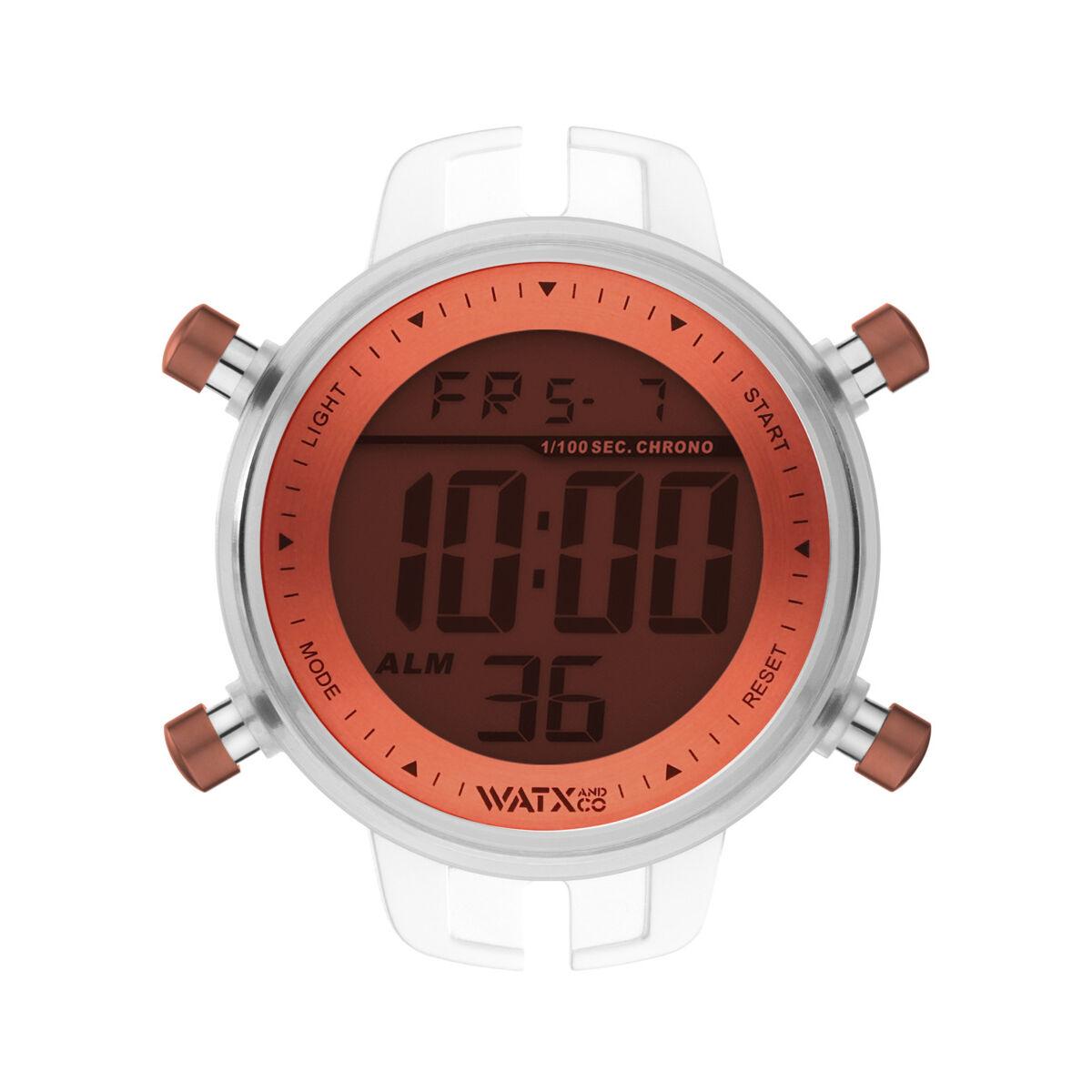Watx & Colors unisex armbåndsur RWA1089 - orange, Ø 43 mm billede