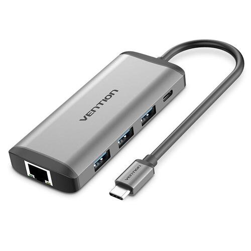 USB Hub Vention CNDHB Sølvfarvet