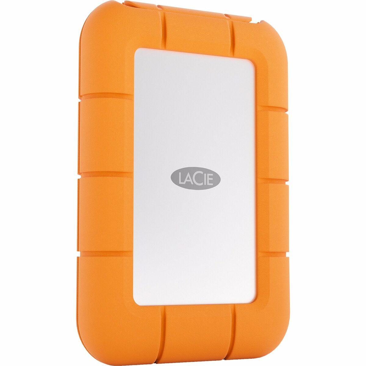 LaCie ekstern harddisk STMF4000400 - 4 TB SSD, USB‑C (grå/orange)