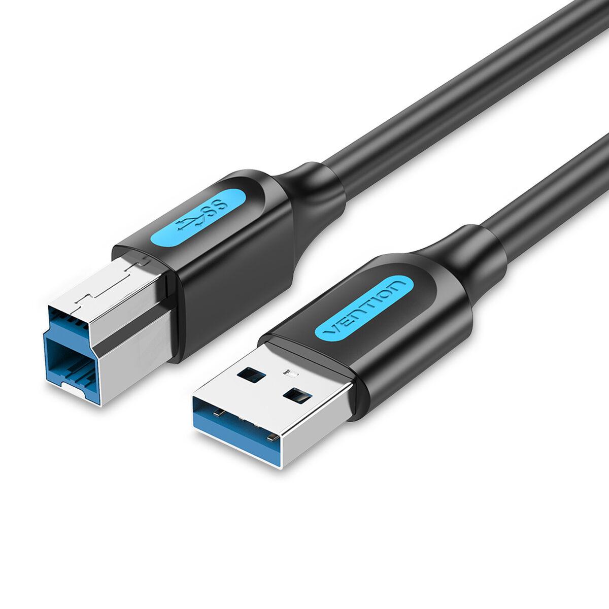 USB-kabel Vention - USB A til USB B, 3 m, sort