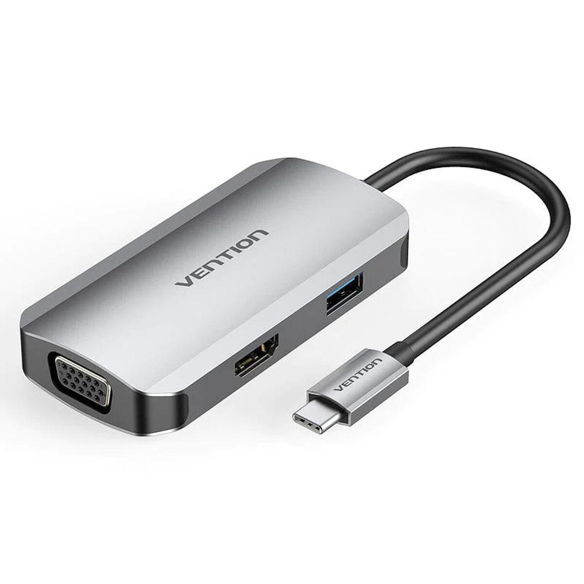 Vention TOAHB USB-C hub med HDMI, VGA og USB 3.2