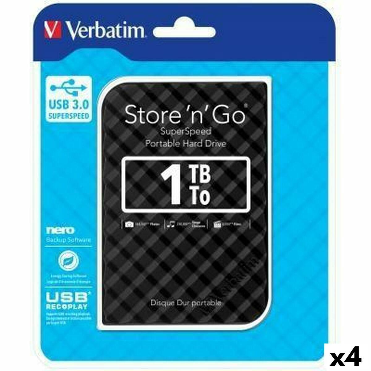 Verbatim Store ‘n’ Go ekstern harddisk 1 TB (2,5”, USB 3.0, sort)