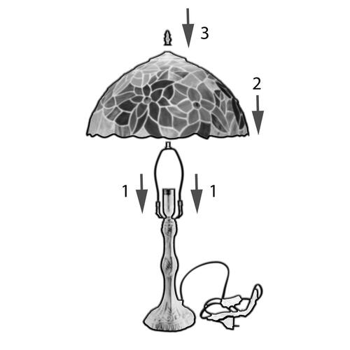 Bordlampe Viro Ilumina Hvid Zink 60 W 20 x 37 x 20 cm