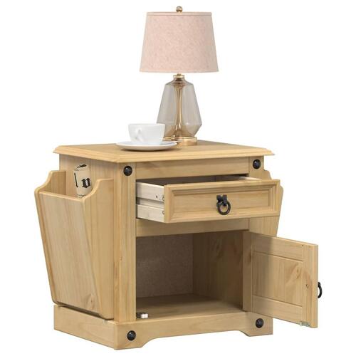 Sengebord Corona 45x35x47,5 cm massivt fyrretræ
