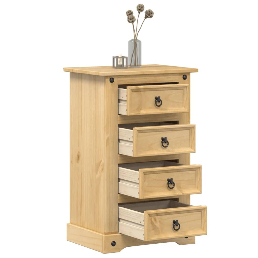 Sengebord Corona 53x39x84 cm massivt fyrretræ
