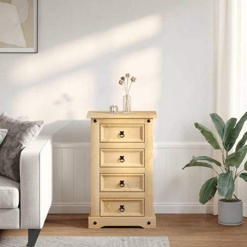 Sengebord Corona 53x39x84 cm massivt fyrretræ